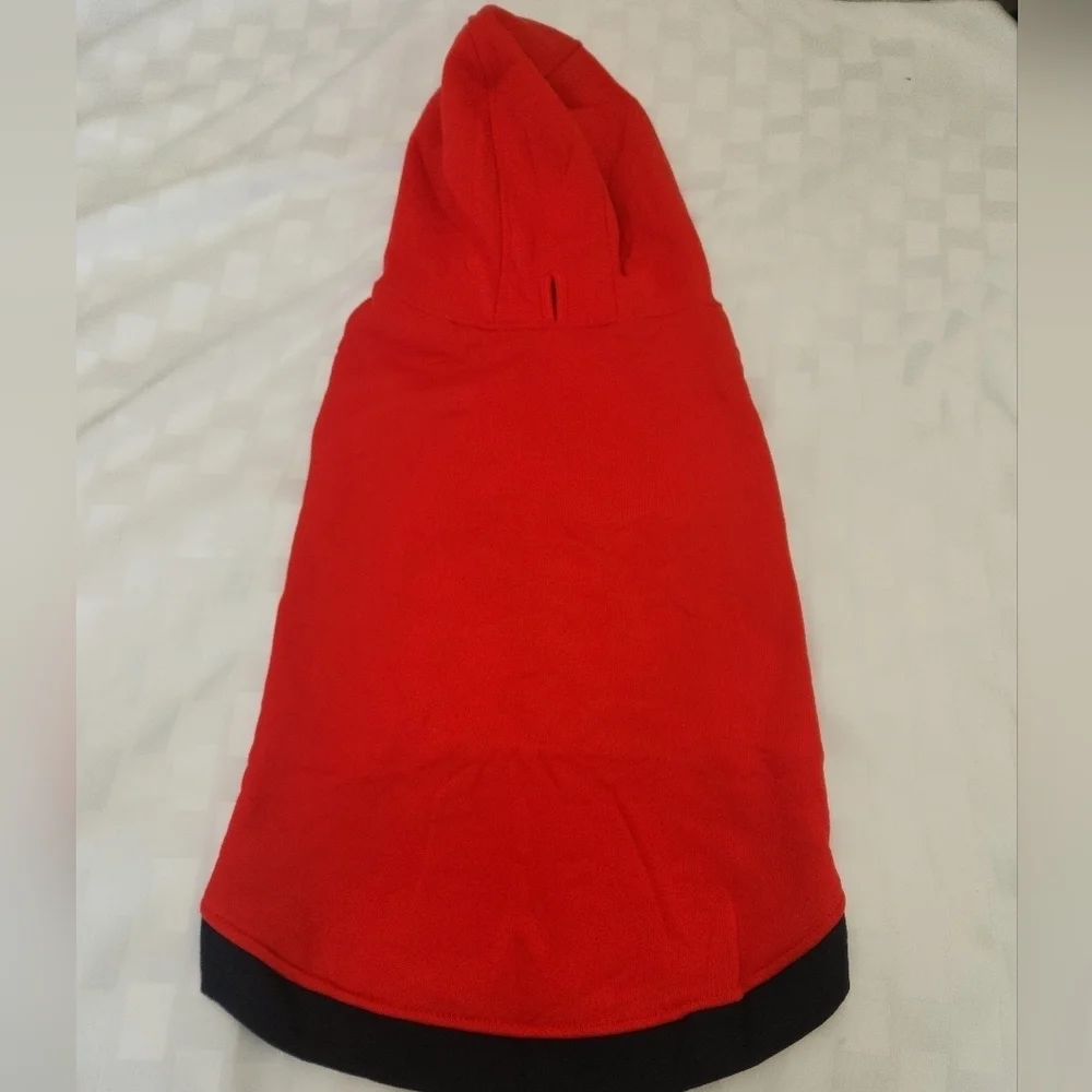 Dr. NONO Dog Red Hoodie Sweater With Black Trim NWT Size 3. XL